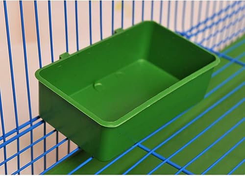 Miniatura 7 de Wontee Vasos de alimentación de semillas de pájaros, cuenco colgante de plástico para aves de corral, loro, paloma, periquito, jaula de periquitos