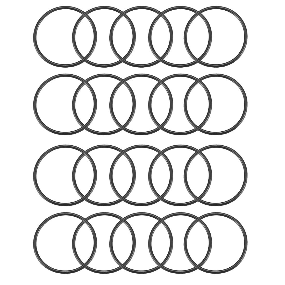 Uxcell Sourcingmap Nitrile Rubber O-Rings, 27Mm Od 24Mm Id 1.5Mm Width, Metric Sealing Gasket Pack Of 20