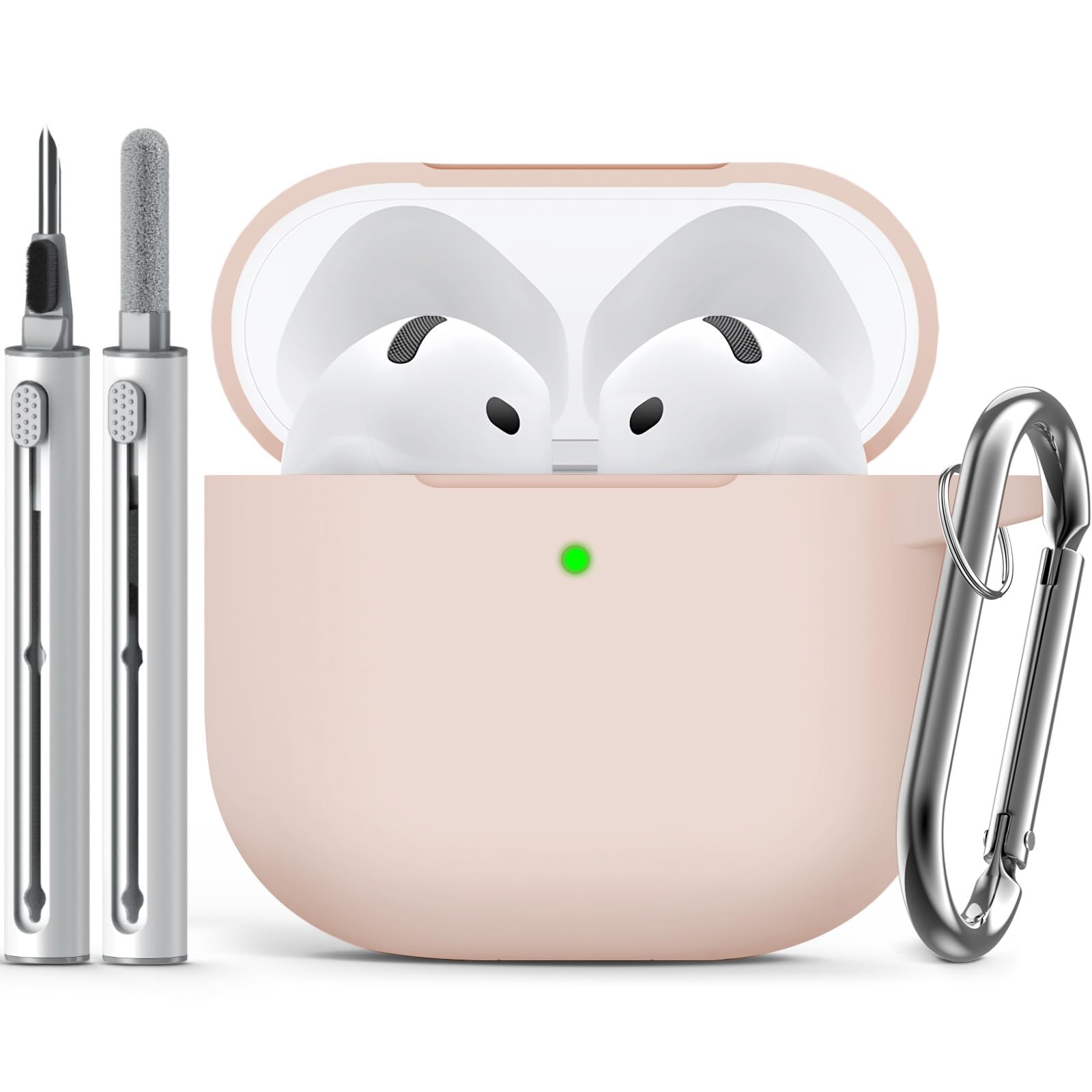 Inesore Compatible with AirPods Pro 3 Case with Cleaning Kit, Silicone Protective Case Cover for Apple Air Pods Pro 3rd (2025), Unisex Design - Black — view 89