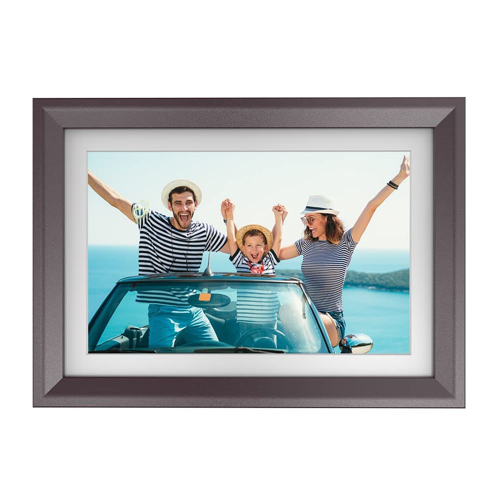 FRAMEO 32GB 10.1Inch Digital Picture Frame 1280x800 FHD IPS Touch Screen Smart WiFi Digital Photo Frame,Auto-Rotate， Share Photos Remotely via Frameo APP (Rose Gold)