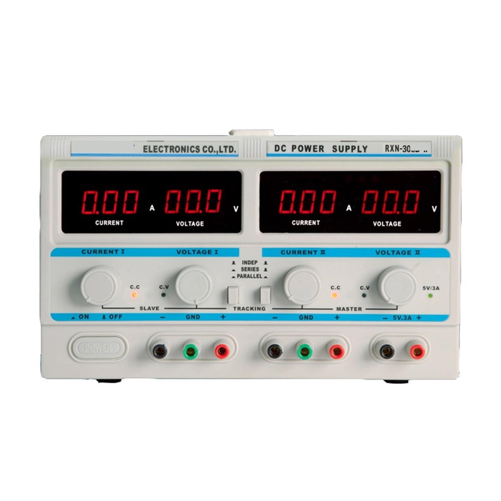 Fuentes de alimentación de CC programables Fuente de alimentación regulada de Doble Canal CC RXN302D-II, Salida CC Ajustable de 30 V y 2 A.