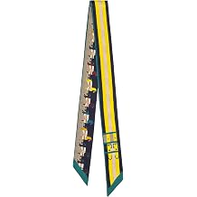 Silk Twill Skinny Scarf, Double-Sided Ribbon Scarf 47.2 x 2 in