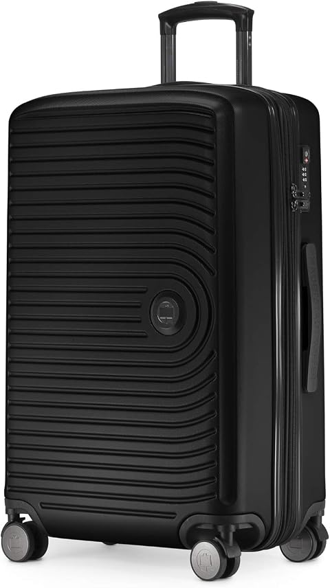 Hauptstadtkoffer Mitte - Valigia Media a Guscio Rigido, TSA, 4 Ruote, Bagaglio da Stiva con Espansione di Volume di 8 cm, 68 cm, 88 L, Nero