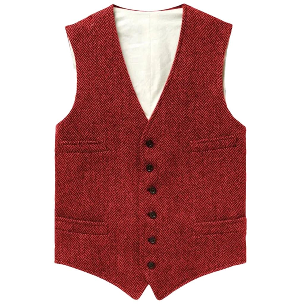 Dninmim Chaleco formal para hombre, sólido con un solo botón, para bodas, cumpleaños, banquetes, negocios, trabajo