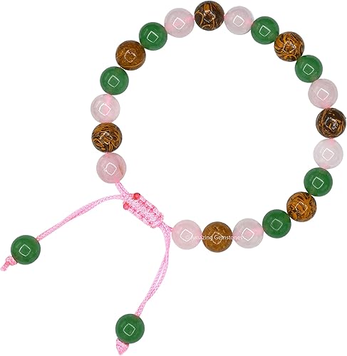 Miniatura 153 de Natural Healing Crystal Bracelet for Women - Mens Bracelet Energy Balancing Gemstones Set - Adjustable Stone Bead Bracelet for Men and Women - Anger