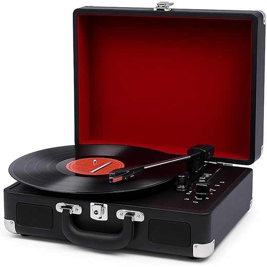 Hiniso Vinyl Record Player Portable Turntable