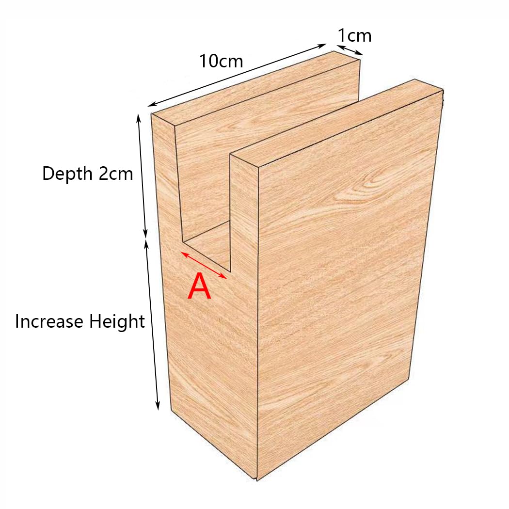 Furniture Risers,Sofa Risers,Bed Risers 4 Pcs Bed Risers Wood Furniture Raisers Heavy Duty Table Lifts Groove Design Sofa Legs Increased Device Bed Raisers, Adds 3-10cm Height(A 5cm Increase Height 5c