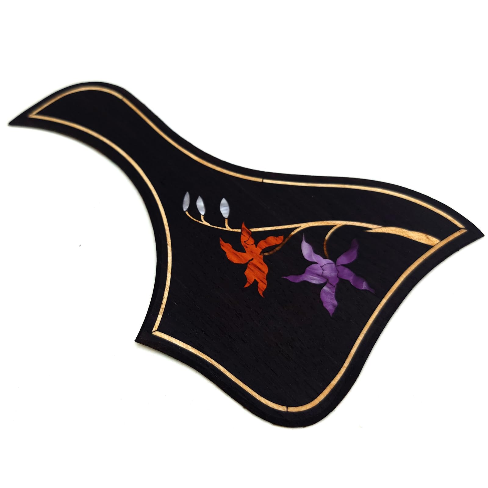 Guitar Pick Guard, Battipenna in abalone in palissandro autoadesivo for Chitarre acustiche folk D-45 Taylor(34)