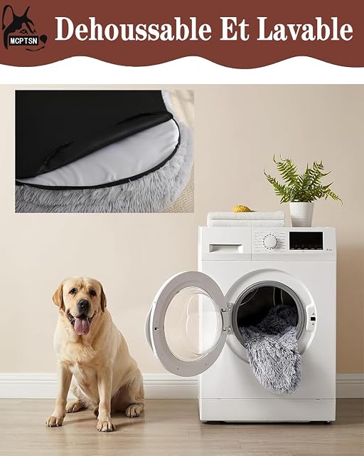Foto 4 de 6 de Cesta de perro de gran tamaño, ortopédica sofá para gatos, cojín extraíble y lavable, antideslizante