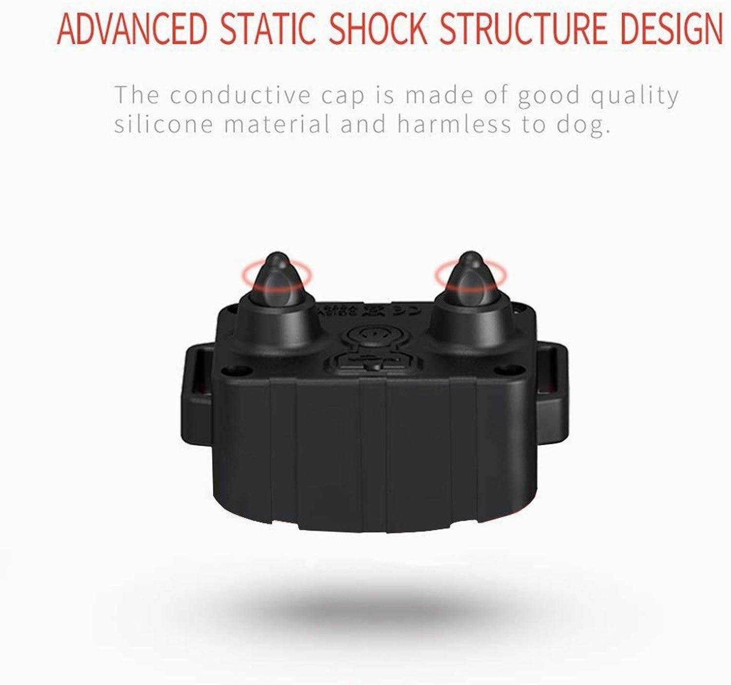 Deluxe Version of Dog Trainer Bark Plug 1650 Feet Remote Control Electric Shock and Vibration Warning Electronic Collar Waterproof (Red) H-2025-10-4