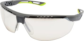 Pyramex TruFlex Safety Glasses Gray Lime Frame Indoor Outdoor Mirror Lens