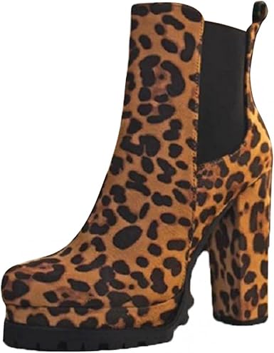 FACAIAFALO Botas De TacóN Mujer Invierno Botas Calientes Mujer Botas De  Fiesta Zapatos De TacóN Zapatos Plataforma Antideslizante Comodos Negro  Casual Leopardo Botas Plataforma Mujer : Amazon.es: Zapatos y complementos