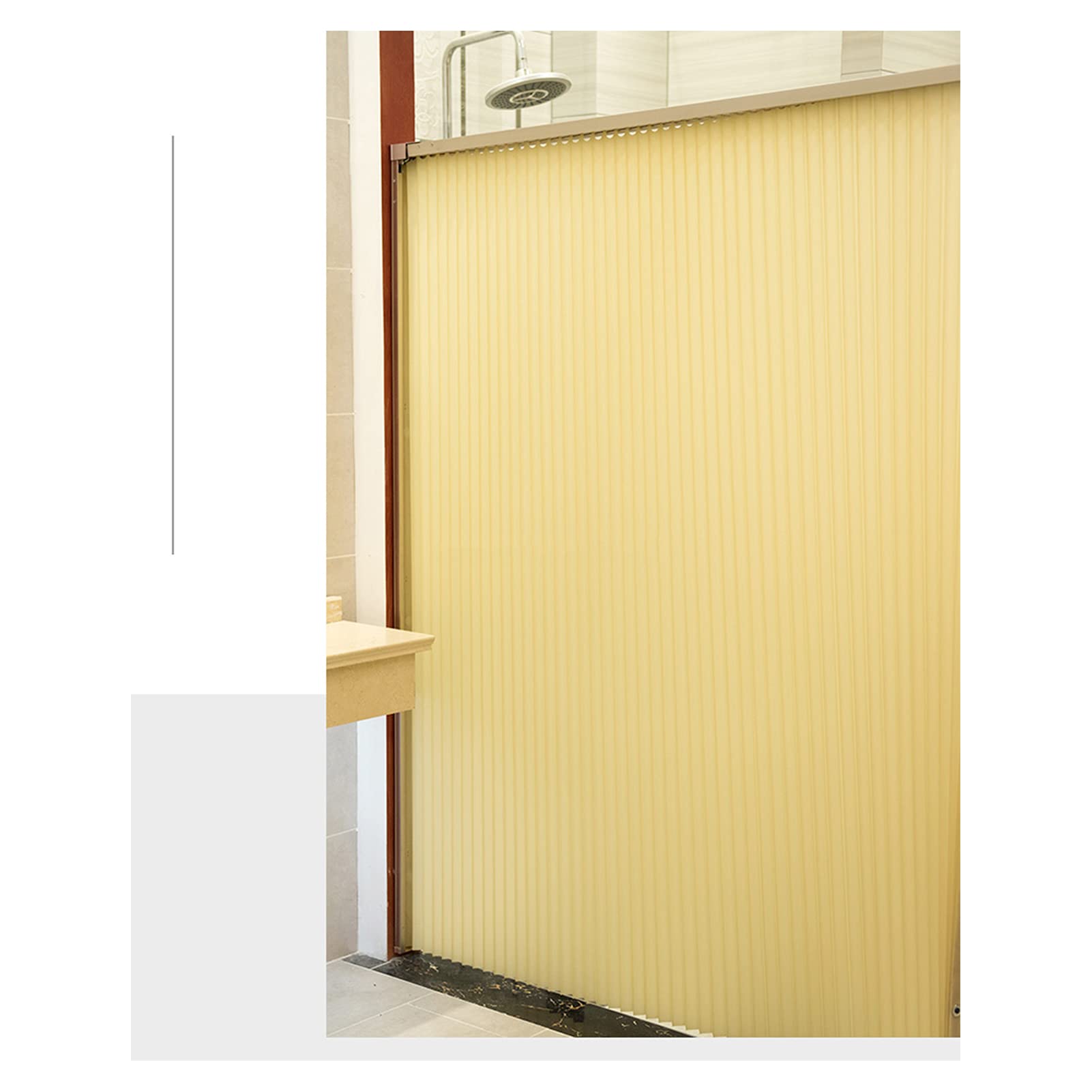 Mampara de ducha enrollable retráctil con marco de metal, 150 x 150 cm, lavable, a prueba de moho y resistentes, cortinas de baño invisibles para baño