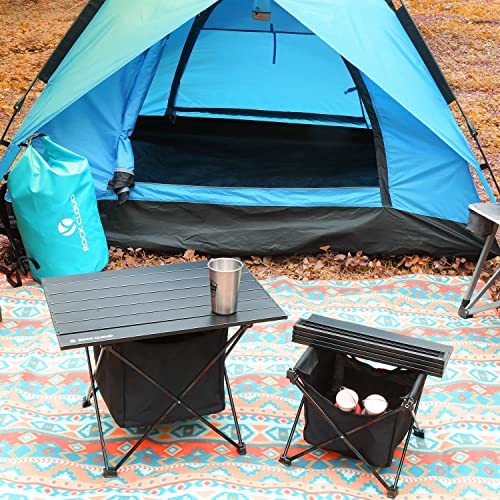 ROCK CLOUD Upgraded Portable Camping Table Ultralight Aluminum Camp Table Folding Beach Table with Storage Bag for Camping Hiking Backpacking Outdoor Picnic - Image 2