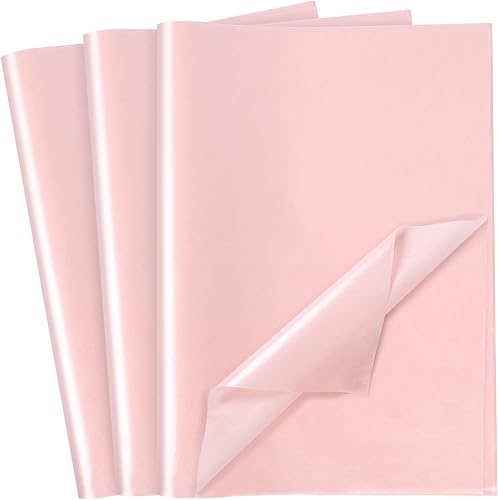 Koogel Papel de seda metálico rosa, 14 x 20 pulgadas, 86 hojas, papel de regalo para cumpleaños, boda