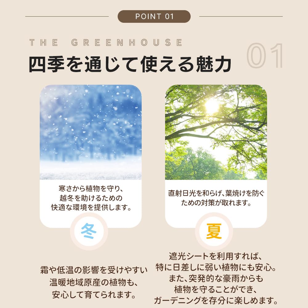 Amazon.co.jp: ビニール温室 大型 2枚カバー付き 棚付き 家庭用