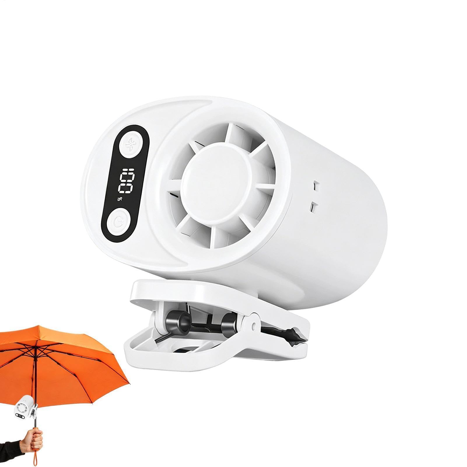 Ventilador de pinza USB de 100 velocidades ideal para el hogar y viajes
