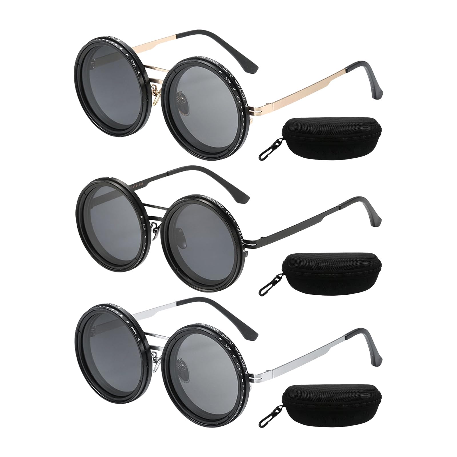 Verstellbare Sonnenbrille, getönte Brillen, runde polarisierte Sonnenbrille, Outdoor Angelbrille, Geschenk für Damen und Herren, getönte Brillen