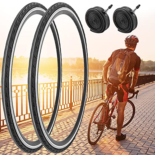 700X25C 60 Tpi Road Bike Tires With Presta Inner Tubes And Levers City Commuter Bike Tires… #TOP7
