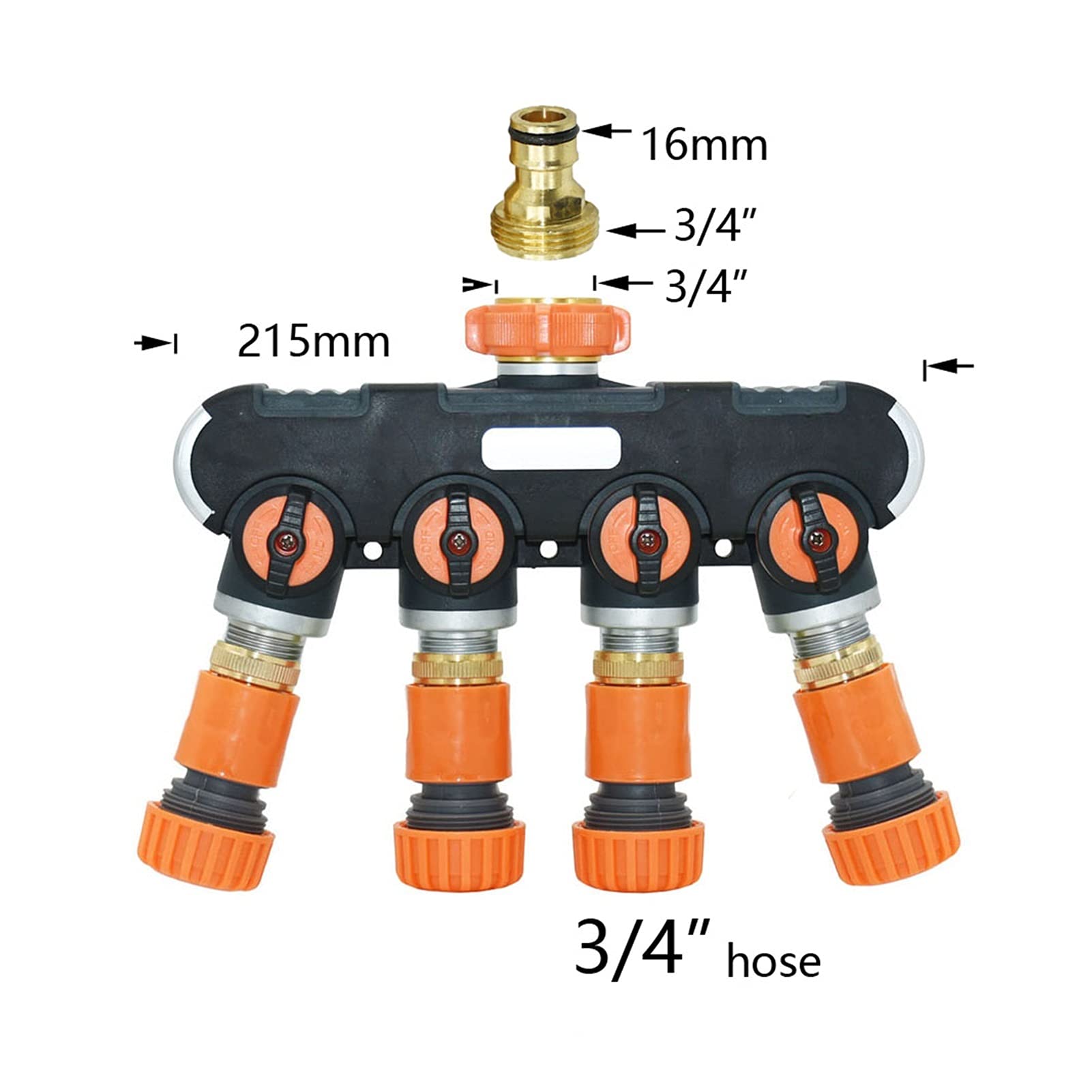 Garten-Klempnerschlauch-Adapter Garten 1/2 3/4 Zoll Schlauch 2/4 Way Gartenarmatur Schlauch Verteiler Messing Kunststoff Zink Legierung y Gießrohrgelenk Verteiler (Color : Pink)
