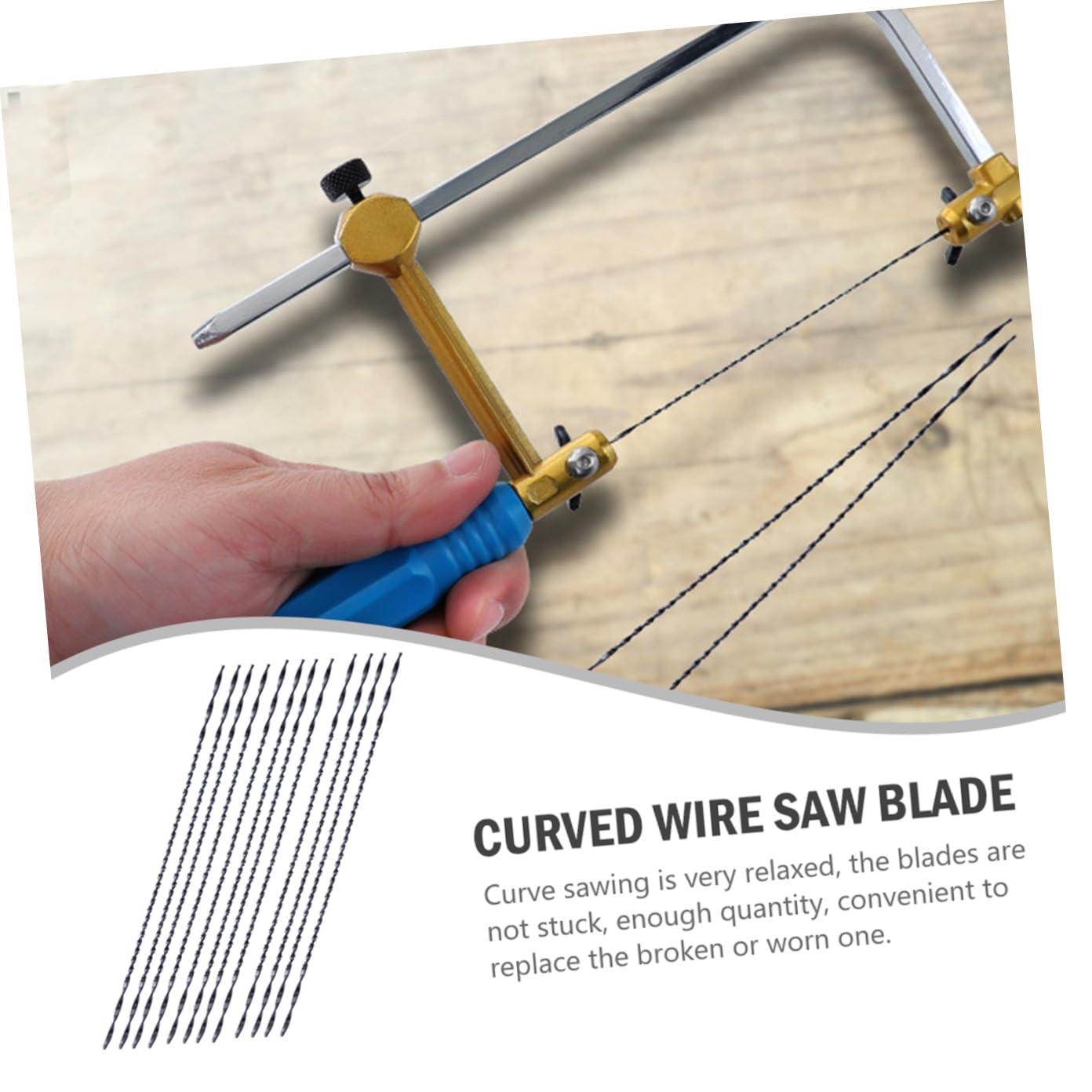 12pcs U-Shaped Spiral Teeth Blades Sawing Accessories for DIY Hand Tools Mini Scroll Saw Blades Set Compatible with Compact Jigsaw Cutting Tasks