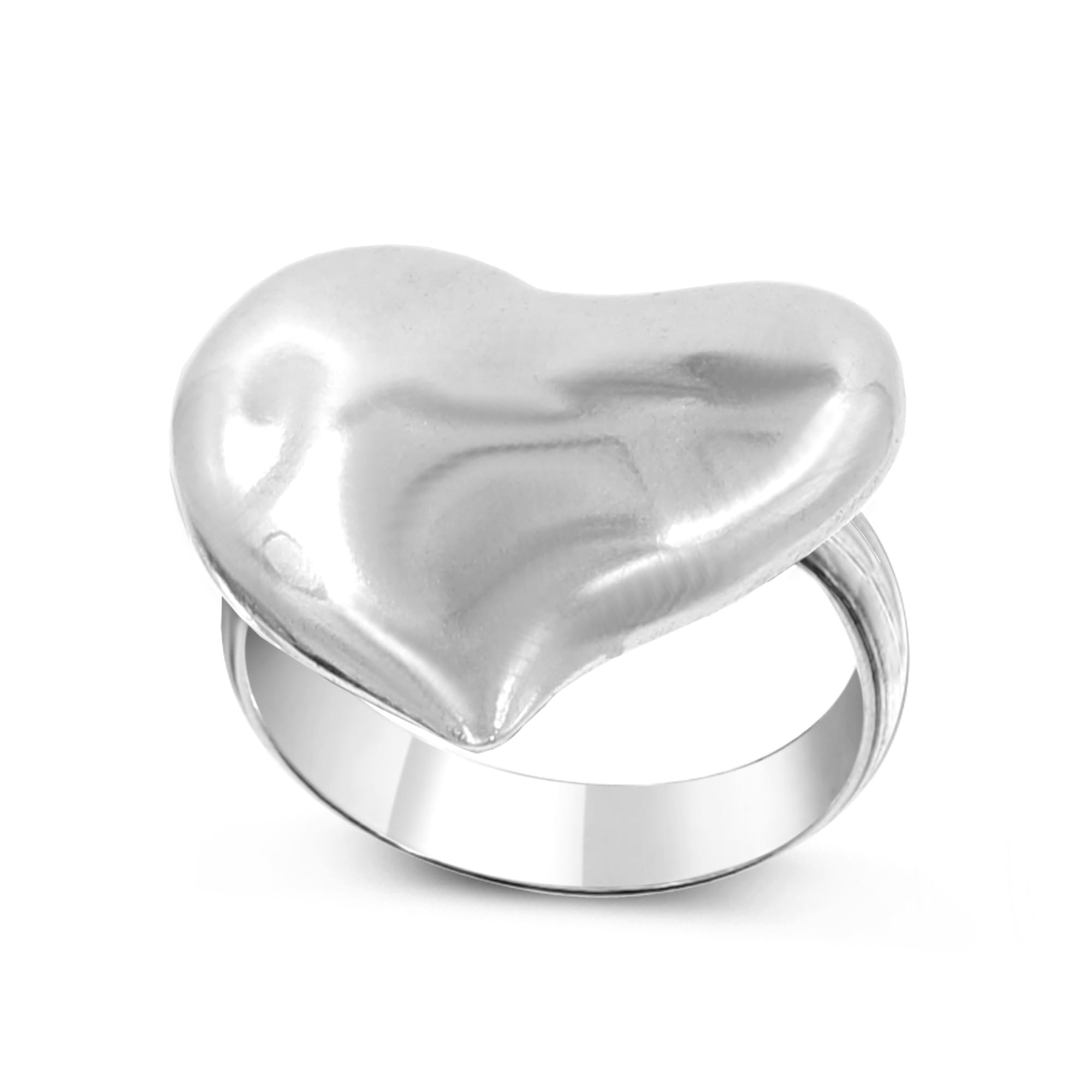 PassoAnillo corazon ajustable - Anillos mujer plata - Es ideal como regalo mujer, se envía en una caja de regalo