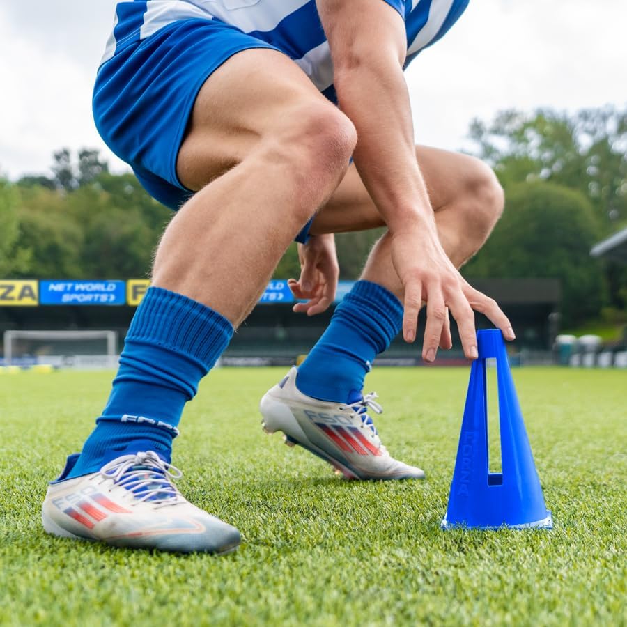 FORZA Flexi Cones [10 Pack] | Ultra-Durable Training Cones for Sports Drills and Practice – Available in 9 Bright Color Options