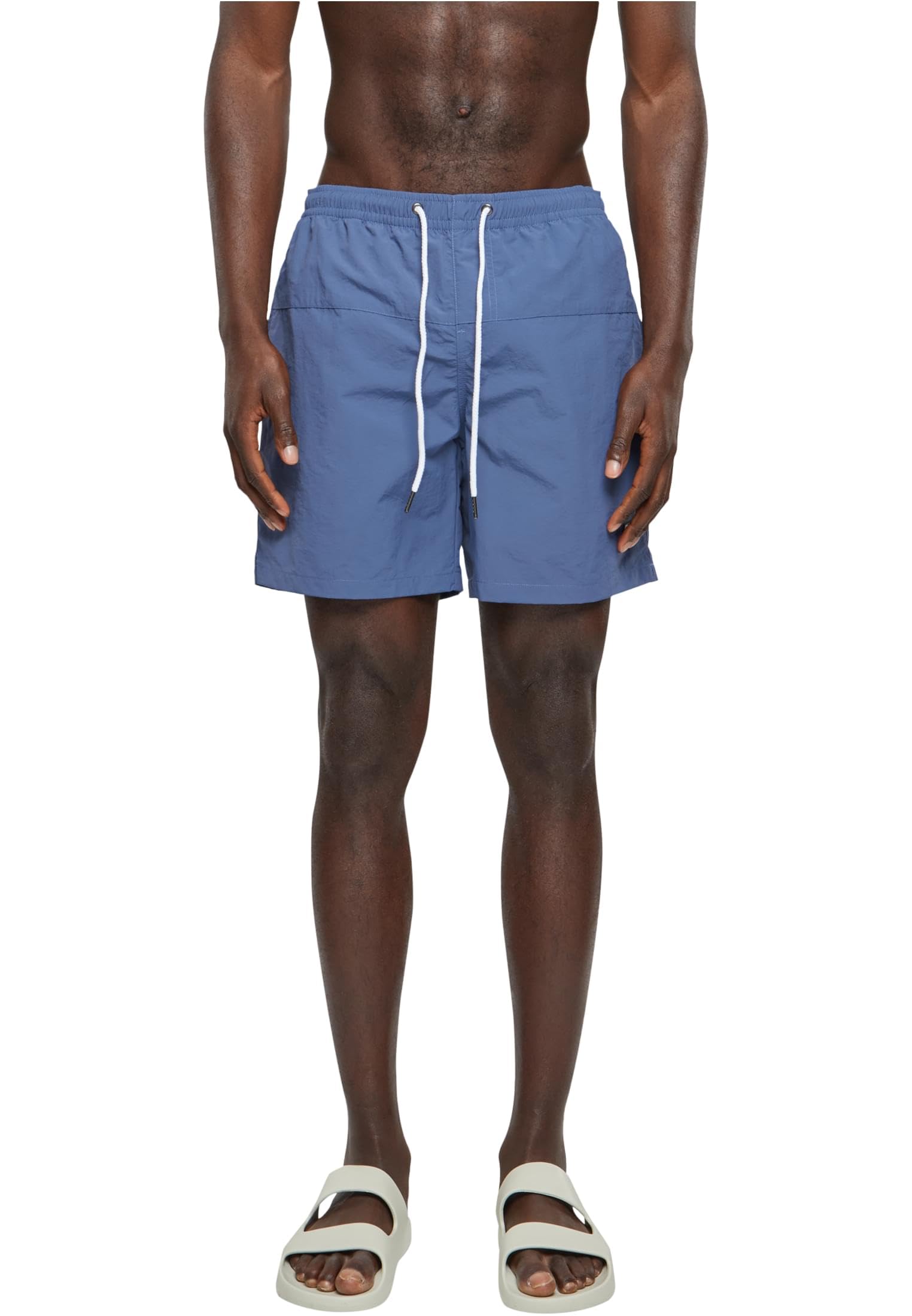 Urban Classics Men's Bleu Swim Shorts Block