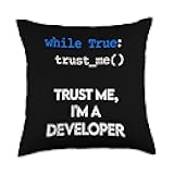 Coding Trust Me, I'm a Developer Funny Throw Pillow
