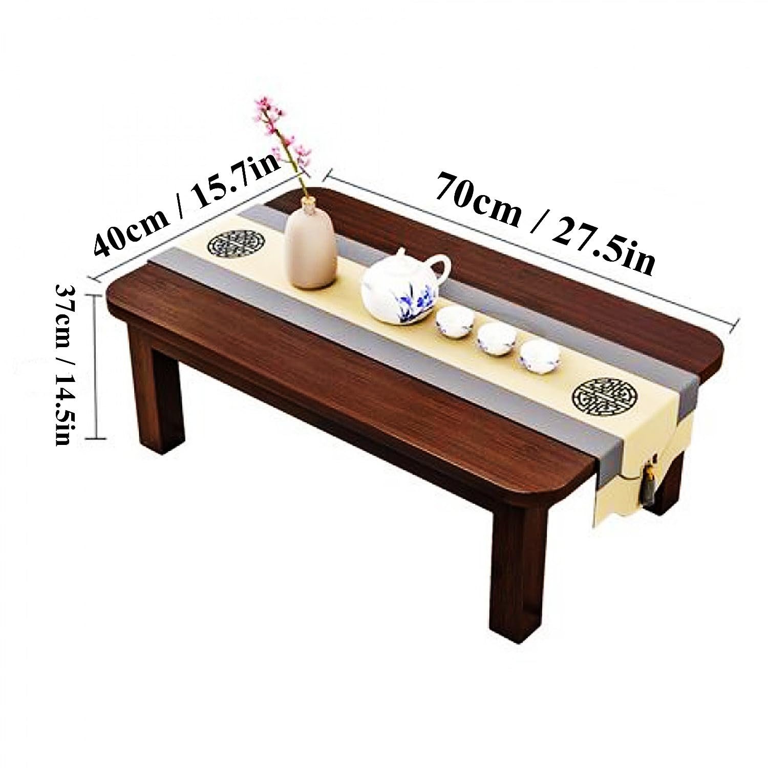 Tavolino da caffè Portatile Tatami， Tavolo da Pavimento， Piccolo Tavolo da tè per sedersi sul Pavimento， Tavolo da Disegno， Lettura e Studio，