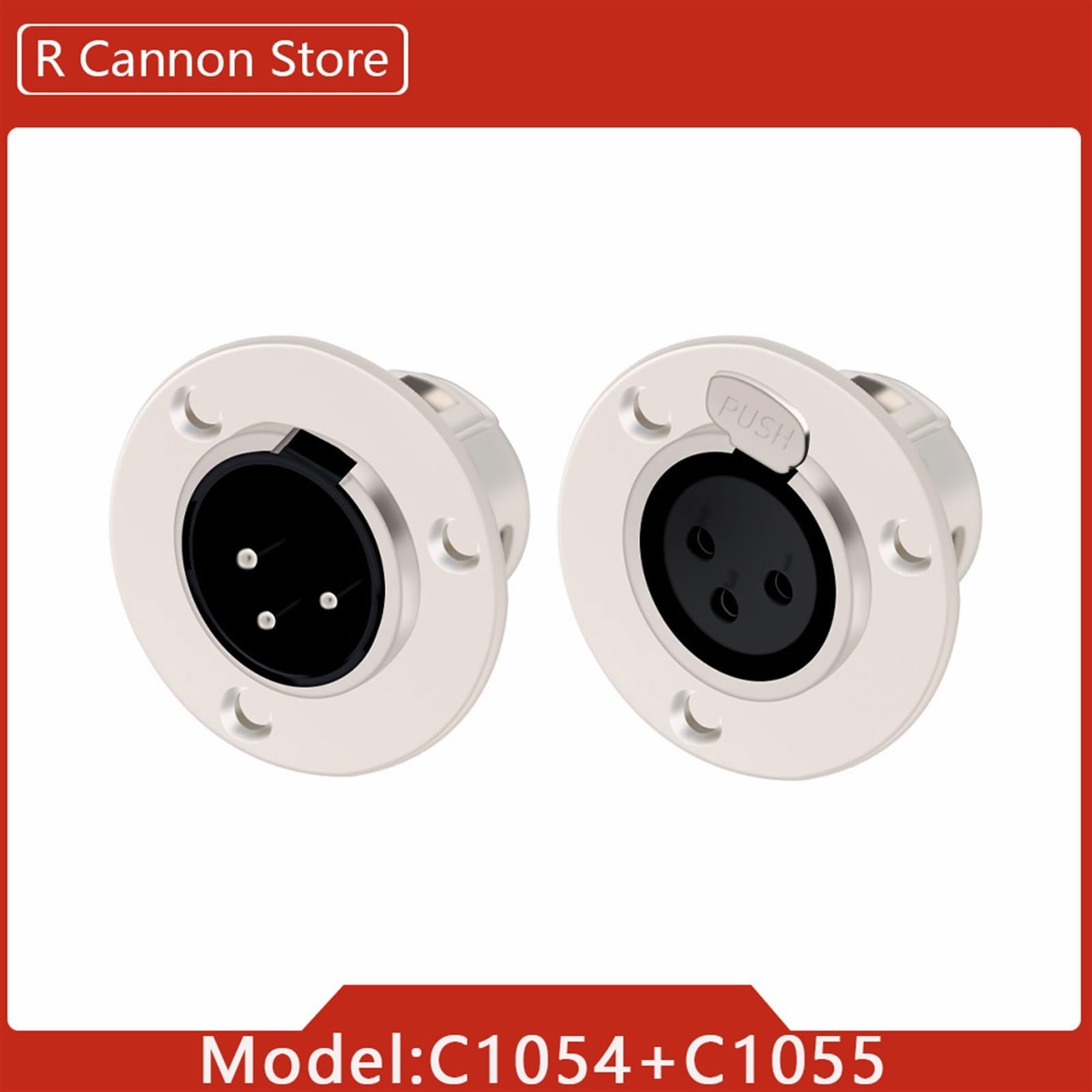 10 Uds redondo 3/4/5 pines XLR macho/hembra montaje en Panel chasis del zócalo Audio Jack micrófono Cable Terminal conectores de Cable (Size : 5xC1054-5xC1055)