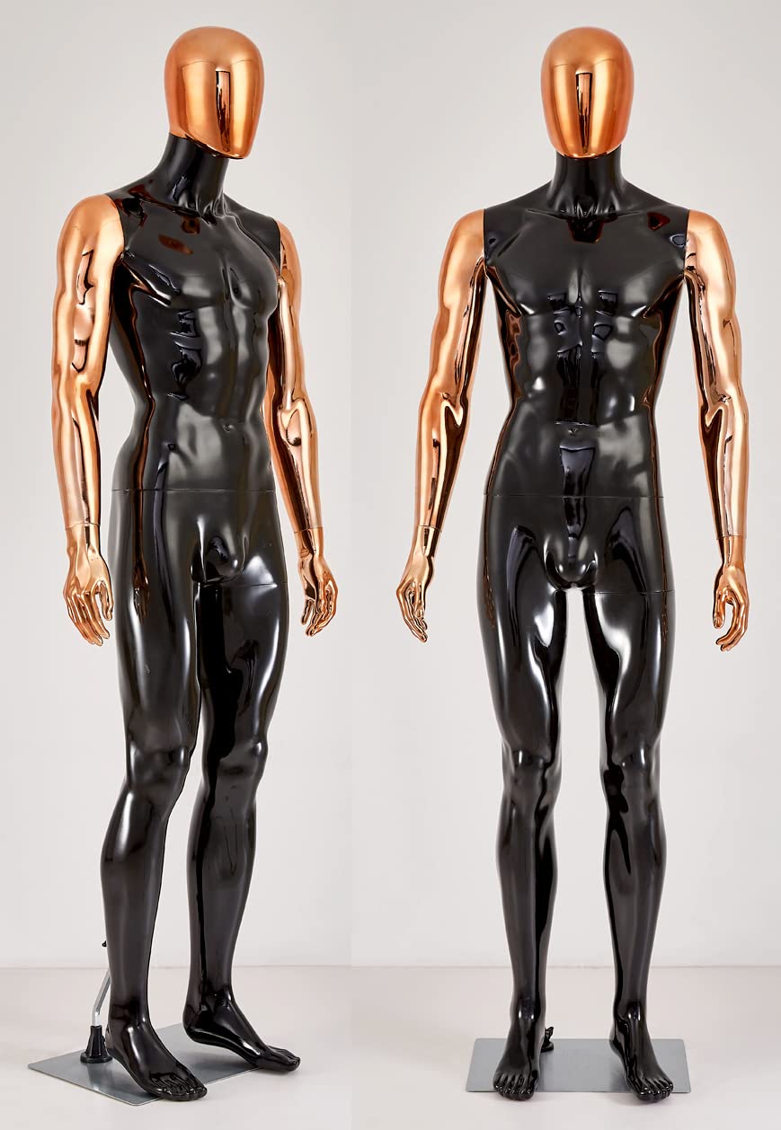 Male DM 6DMT Abstract Skin Tone in White Matt Painted Man Galvanized Head Arms and Hands of Wood Movable Standing Chic Female Male (Male DM 6DMT