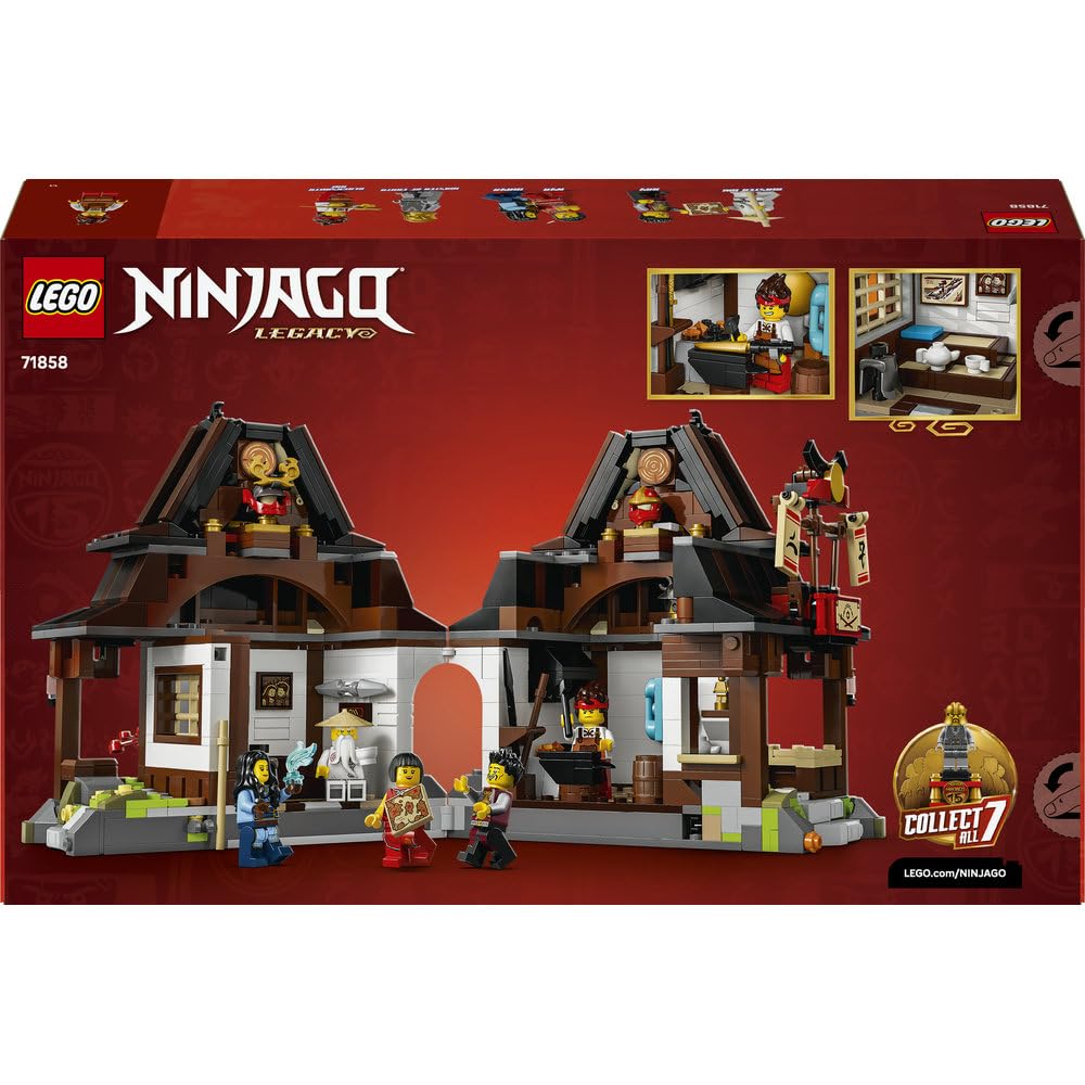 LEGO NINJAGO Kuźnia Cztery Bronie — 15-lecie 71858 | kuźnia ninja, model dla fana, prezent dla fana ninja 14+, edycja 15-lecia, 1259 elementów