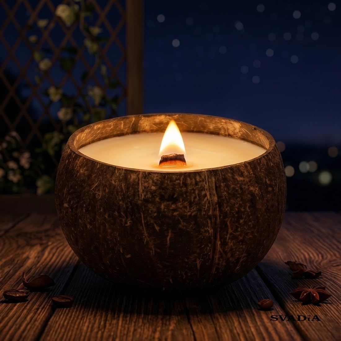 Candele Profumate al Cocco | Cera di Soia Naturale in Guscio di Cocco con Oli Essenziali | Ecosostenibile e Artigianale | Decorazione per la Casa e Design d'Interni