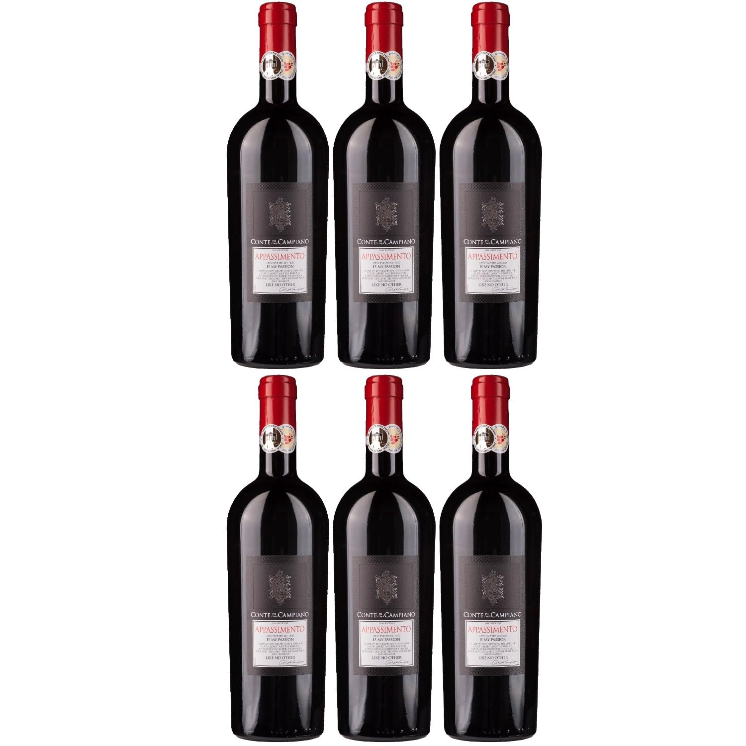 Conte di Campiano Appassimento Rotwein Wein halbtrocken Italien inkl. FeinWert E-Book (6 x 0,75l)