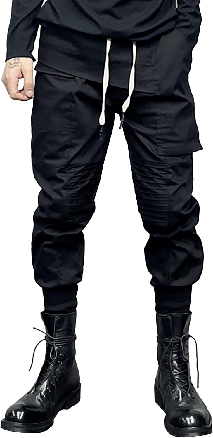 MOKEWEN Men's Techwear Pockets Armor Urban Cargo Jogger Streetwear Hip Hop Active Pants - Image 2