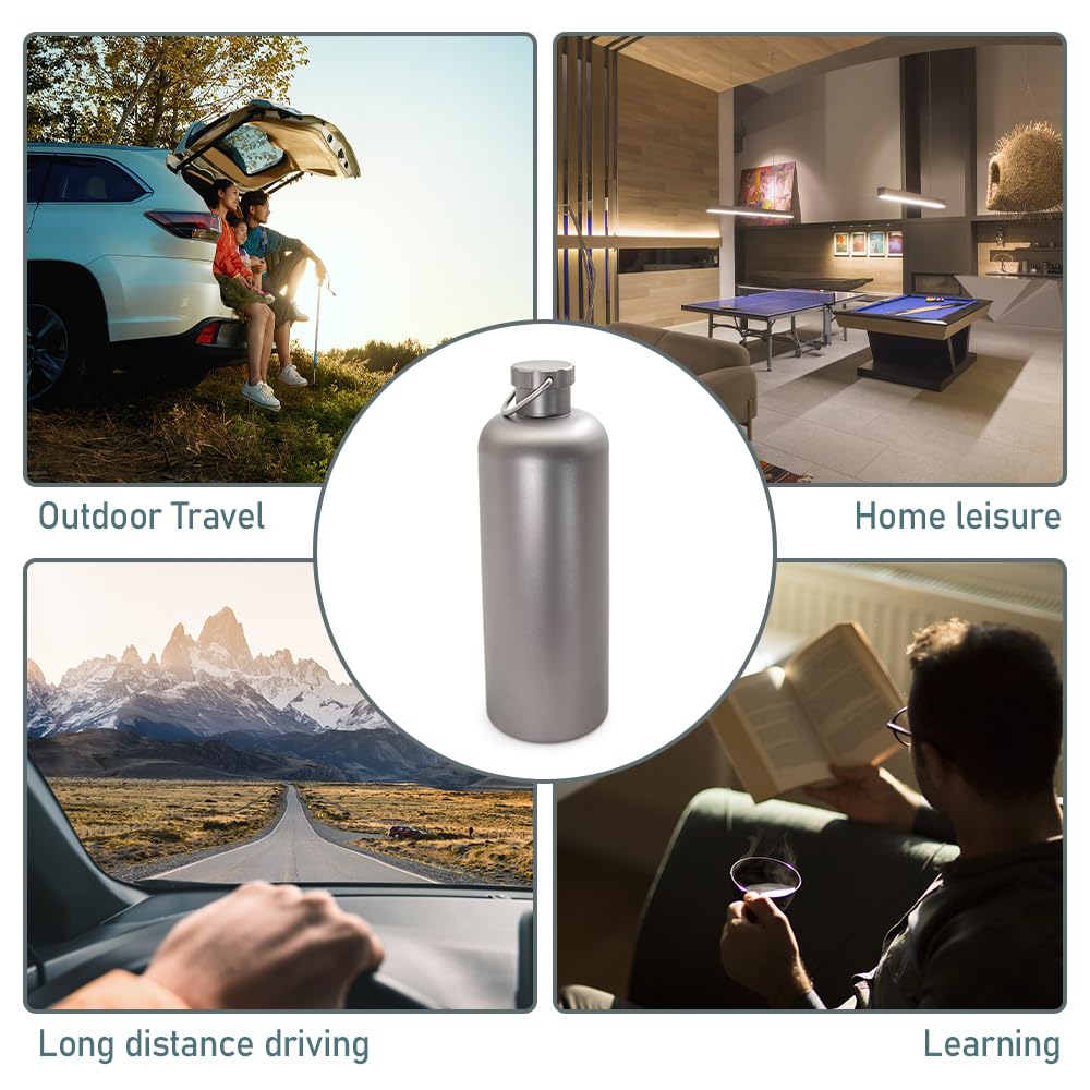 Bouteille d'eau légère en titane pur pour les aventures en plein air – Options de 600 ml et 800 ml