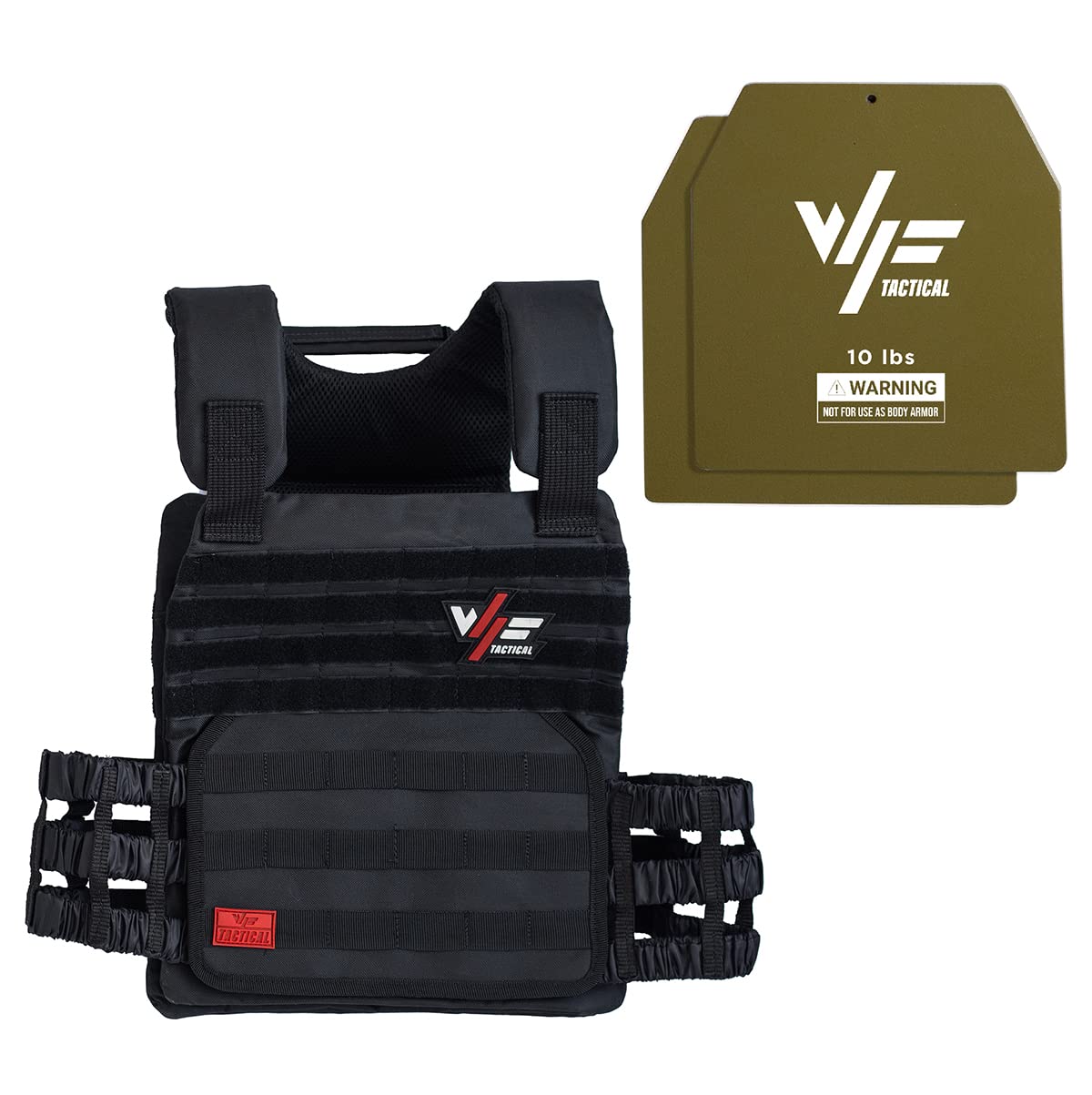 Black Plate Carrier 20Lb Set Adjustable Weighted Vest Customize it for WODs training running crosstraining and strength