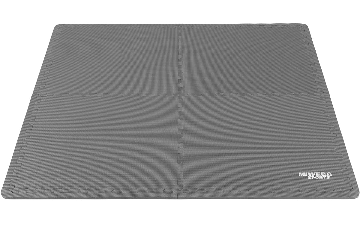 Miweba Sports Bodenschutzmatte BS100 | 18-teilig 3,175 m² - Yogamatte Gymnastikmatte Puzzlematte Fitness Sportmatte Fitnessmatte Gummimatte Turnmatte Trainingsmatte Puzzle Matte Bodenmatte
