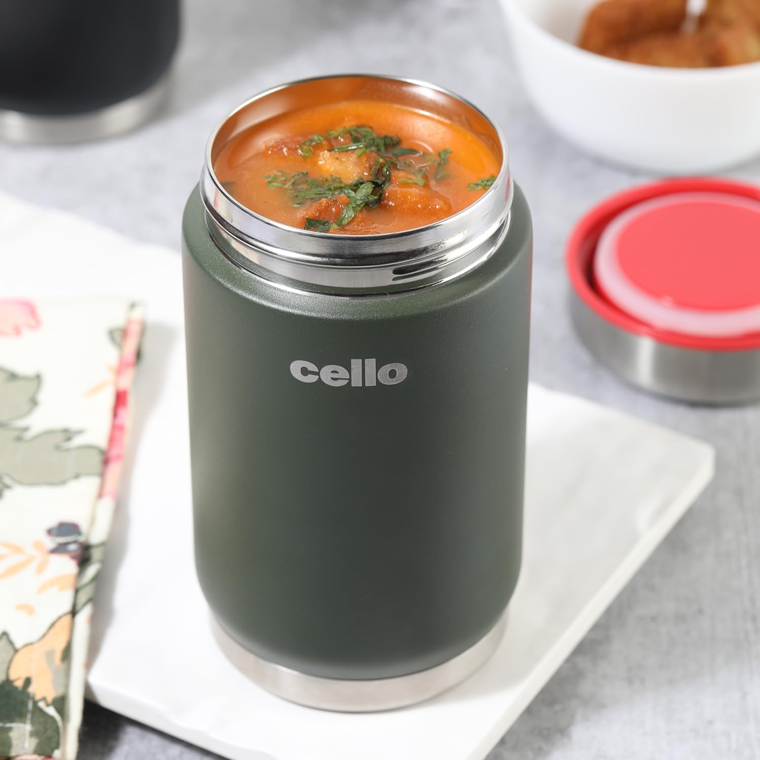 Cello Duro Supee Tuff Steel Vacuum Insulated Flask 600ml, Green | Hot and Cold Thermal Flask with Screw Lid | Double Walled Scratch Resistant DTP Coating | Stainless Steel Thermos
