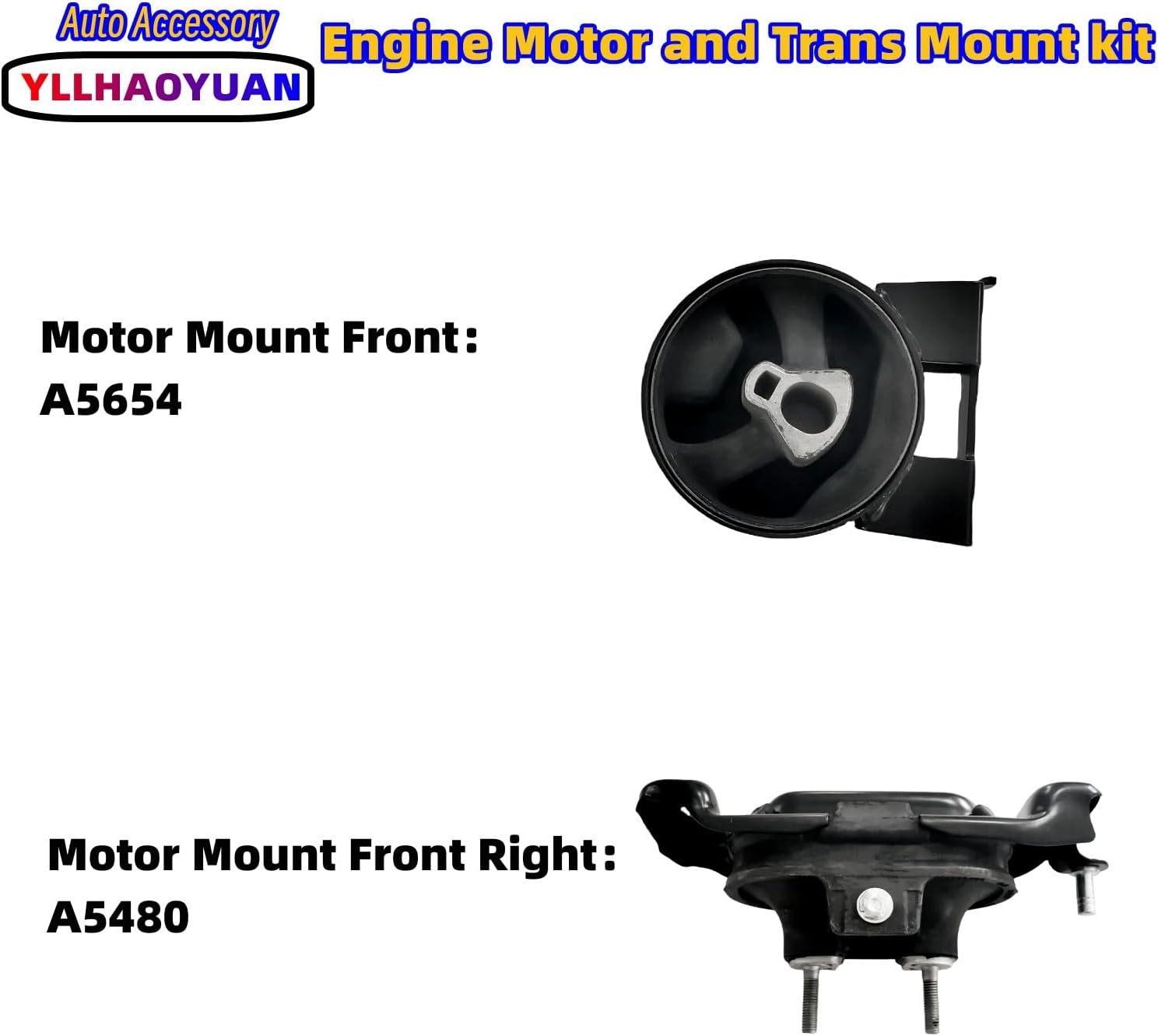 Complete Set of 4 Motor Mounts for 2008-2010 Chrysler Town & Country Grand Caravan 3.3L 3.8L 4.0L - Replaces A5654, A5480, A5465, A5493 - Fixes Engine Vibration