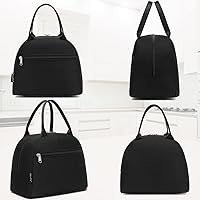 Vista 5 de FlowFly Lonchera térmica y hielera, organizador de mano para mujereshombres, color negro