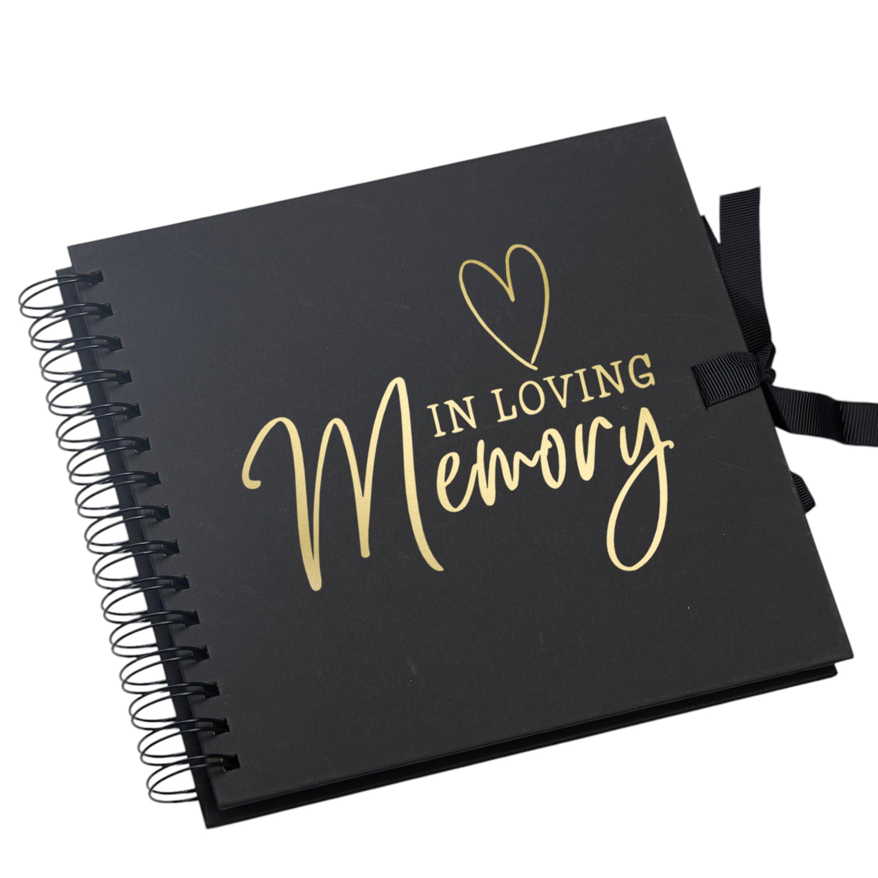 Ukgiftstoreonline Gold,Black In Loving Memory Multiple Colour Scrapbook Photo Album Or Guest Book Foil Print