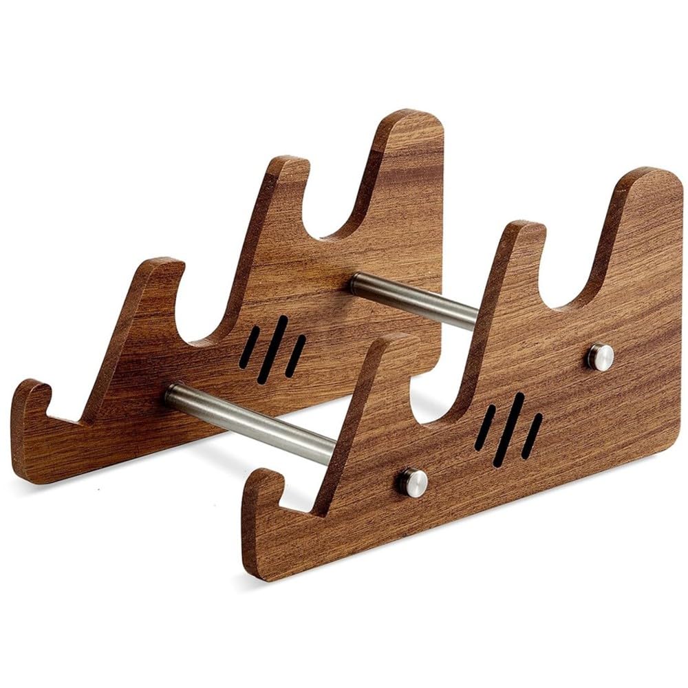 Onchdbfhuu Keyboard Display Stand,3-Tiers Wooden Shelf for Desktop for Desk, Holds Keyboards, for Computer Tablets Pictures Holder
