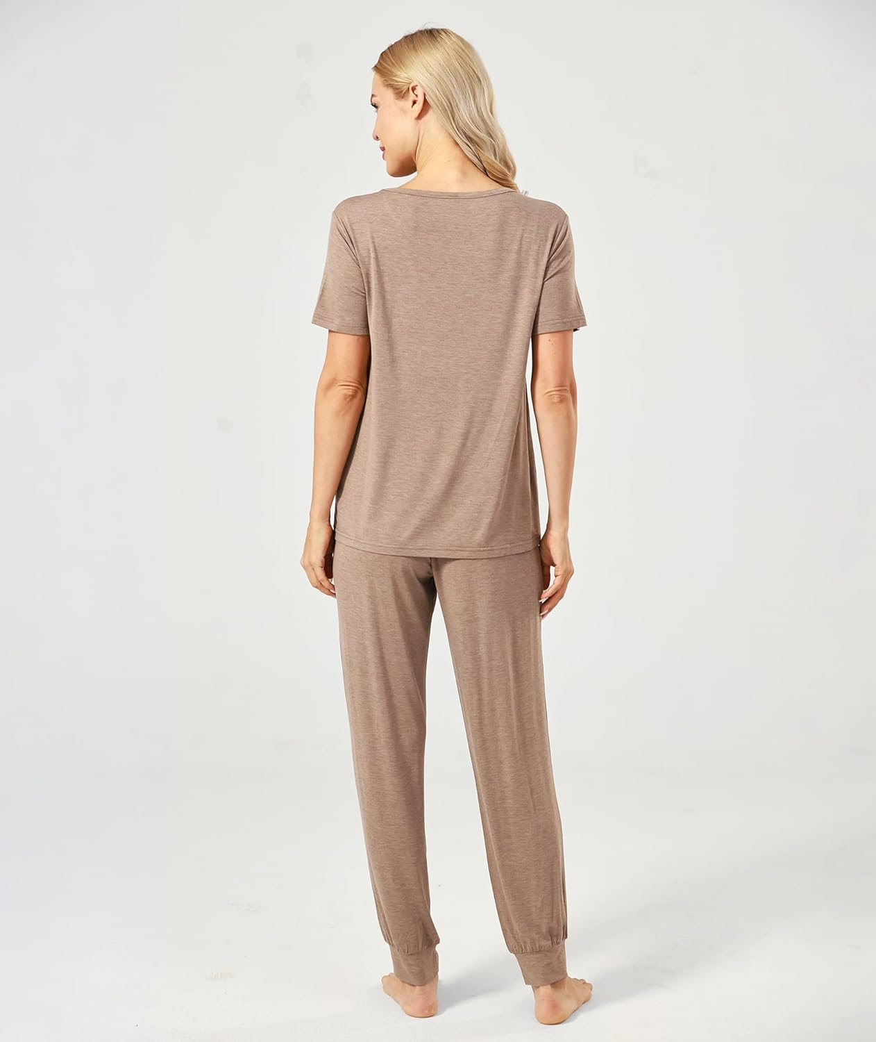 GYS Bamboo Viscose Women's Pajama Set Short Sleeve 2 Piece Soft Sleep Sets for Women - Image 2