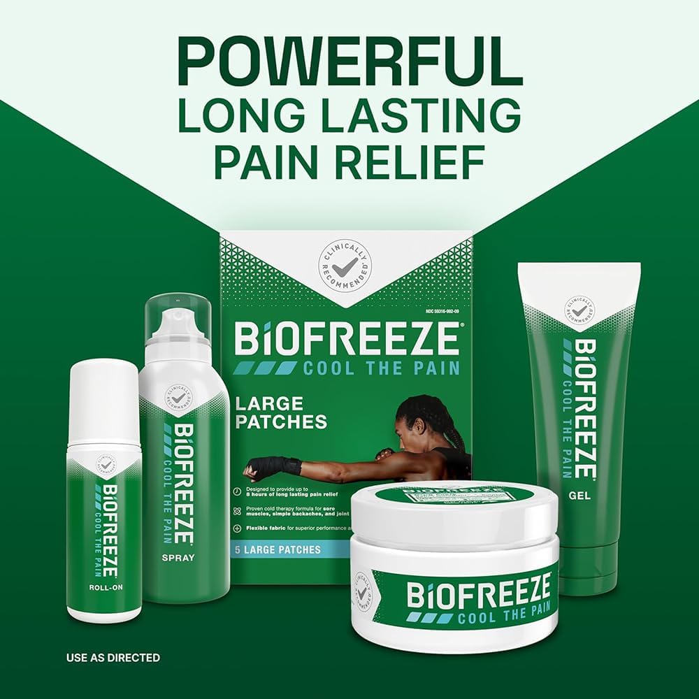 Biofreeze Menthol Pain Relieving Gel Colorless Gel 3 FL OZ Tube for Pain Relief Associated with Sore Muscles, Arthritis, Simple Backaches, and Joint Pain (Packaging May Vary)