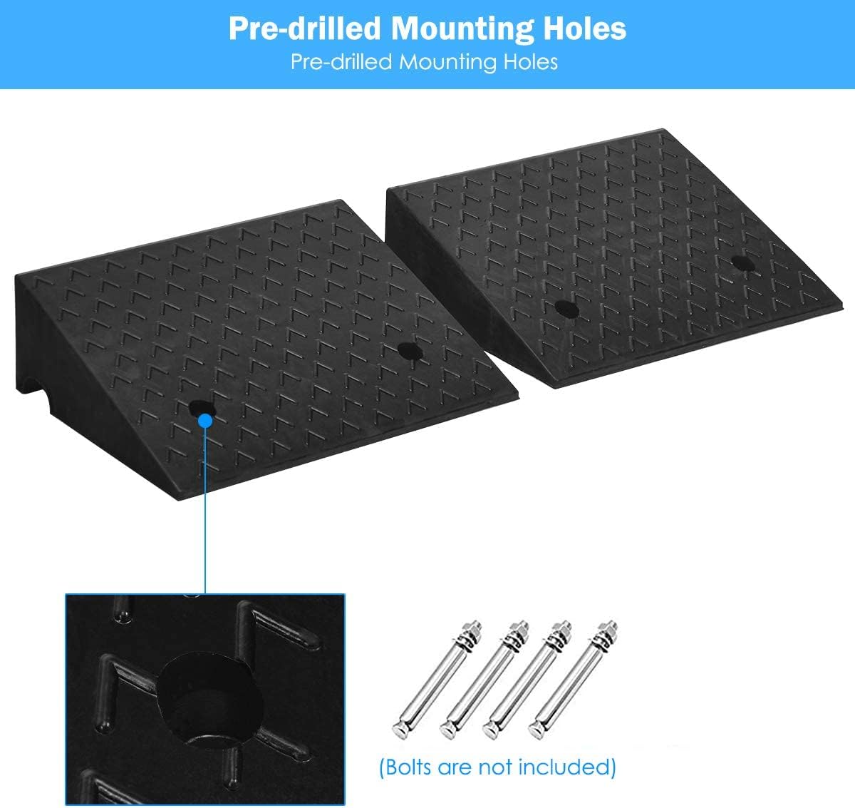 Black Friday - 80% OFF Goplus 2PCS Rubber Car Curb Ramps, 6 Rise Portable Lightweight Threshold Ramp Set Heavy Duty Loading Ramp Slope Motorcycle Pad for Driveway, Sidewalk, Loading Dock Top Rated Goplus 2PCS Rubber Car Curb Ramps, 6 Rise Portable Lightweight Threshold Ramp Set Heavy Duty Loading Ramp Slope Motorcycle Pad for Driveway, Sidewalk, Loading Dock