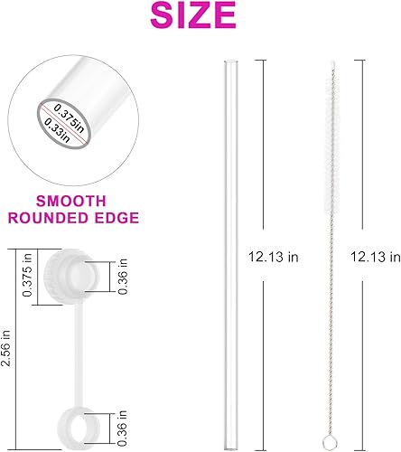 Miniatura 2 de Alwenid - 6 popotes de repuesto para Stanley 40, 30, 20, 14 onzas, puntas de silicona reutilizables con popotes transparentes, accesorios para