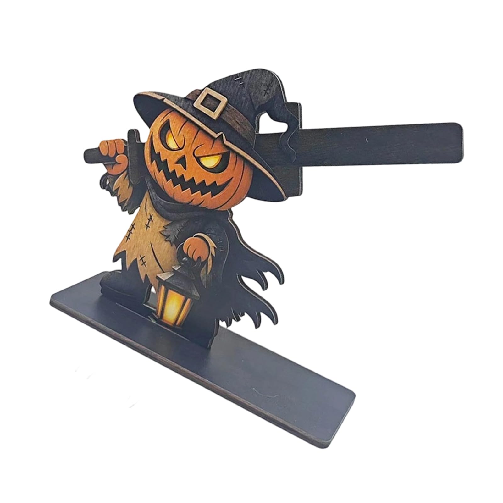 Freestanding Halloween Tissue Organizer Painted Wood Tabletop Holder for Dining Displays, Seasonal Home Accent Halloween Tissue Holder Napkin Wood Tabletop Organizer Seasonal Home Decor Party Table