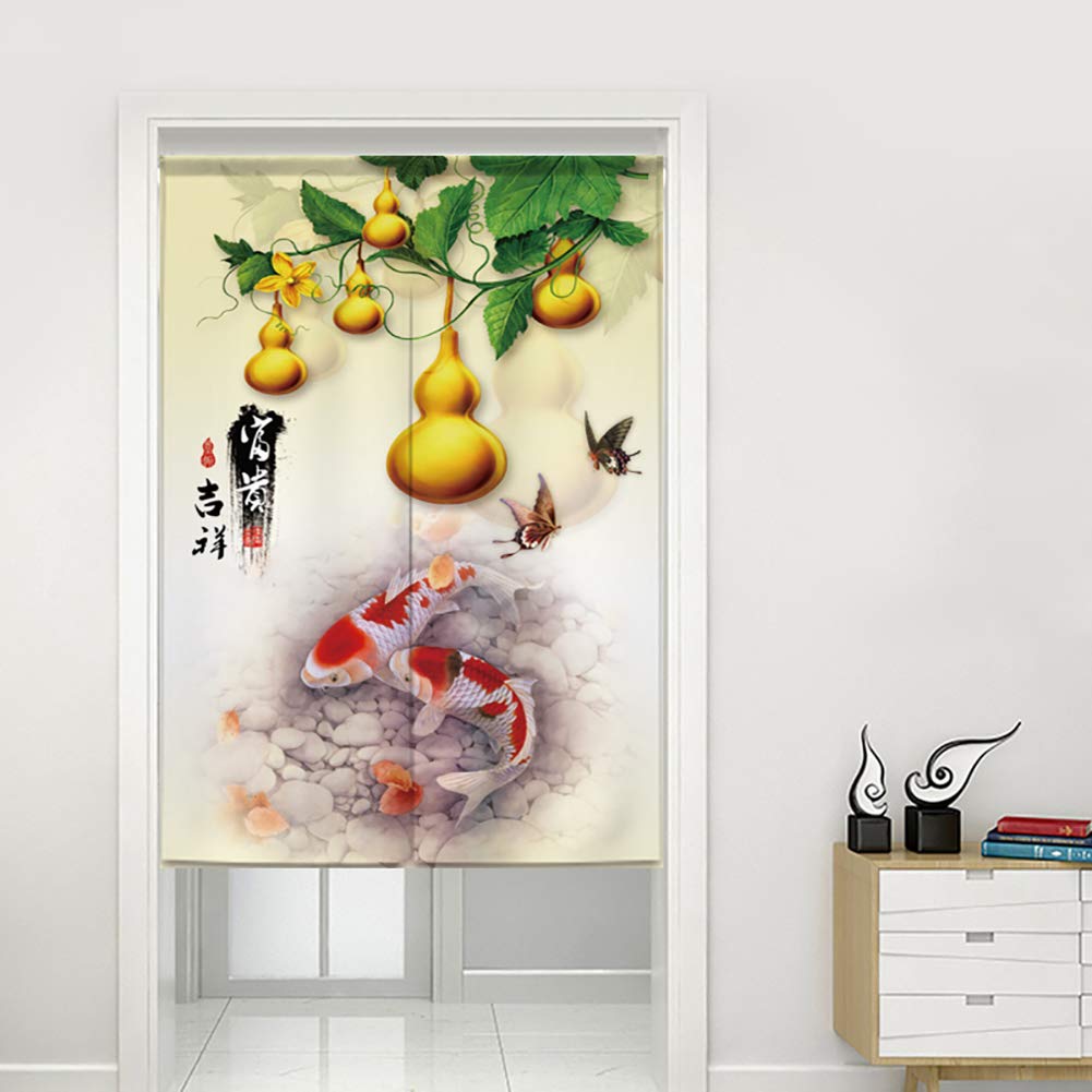 Tapisserie japonaise de rideau de noren haut de gamme en lin coton durable